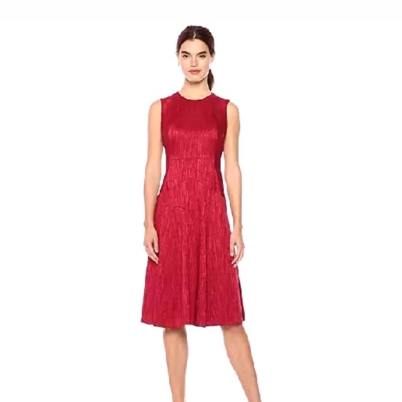 Anne Klein A-line Red Dress Size 8 - Picture 1 of 10
